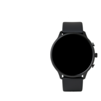Modern smartwatch showcasing a sleek design and empty display screen. png
