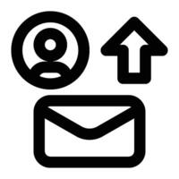 Email Sender, Mailing Service Outline Icon vector