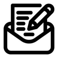 Email Writing, Compose Email Outline Icon vector