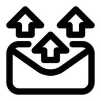 Bulk Mail, Mass Emailing Outline Icon vector