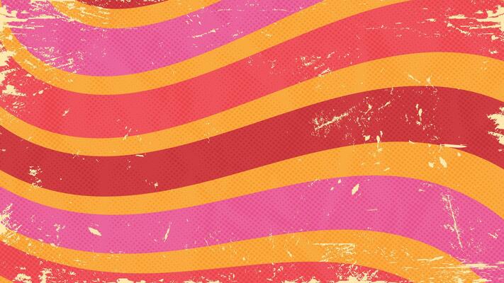 Abstract Scratched Wave Vintage Retro 60s 70s Aesthetic Hippie Psychedelic Wallpaper Halftone Texture