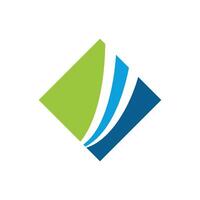 Swoosh in Diamond Shape for Finance Logo Template Illustration Design. EPS 10. vector
