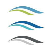 Color set swoosh wave logo template Illustration Design. EPS 10. vector