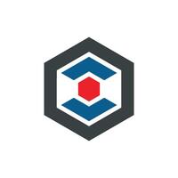 Up and Down Arrow Hexagon Shape Logo Template Illustration Design. EPS 10. vector
