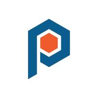 P Letter hexagon Shape Logo Template Illustration Design. EPS 10. vector