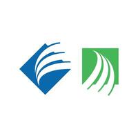 Set Abstract Swoosh in Square for Finance Logo Template Illustration Design. EPS 10. vector