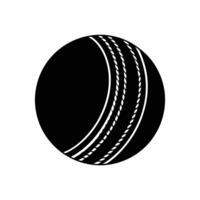 A black and white cricket ball icon on a white background vector