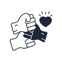 solidarity icon. Editable stroke.linear style sign for use web design,logo.Symbol illustration. vector