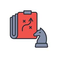 strategy color icon vector