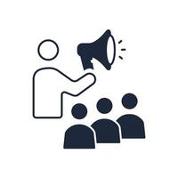 public awareness icon. Editable stroke.linear style sign for use web design,logo.Symbol illustration. vector