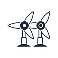 wind turbine icon.linear style sign for use web design,logo.Symbol illustration. vector