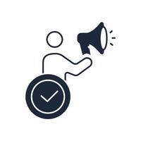 Campaign icon. Editable stroke.linear style sign for use web design,logo.Symbol illustration. vector
