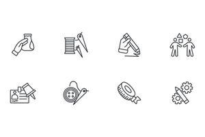Crafting icon set..Editable stroke.linear style sign for use web design,logo vector
