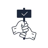 activism social icon. Editable stroke.linear style sign for use web design,logo.Symbol illustration. vector