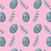 Seamless repeating Easter egg pattern. vector