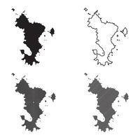 Mayotte Map Icon Element vector