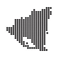A black dotted map of the island of guam vector