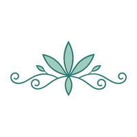 Sleek Symmetrical Floral Ornament Design with Intricate Decorative Patterns for Elegant Artistic Creations vector