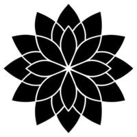 Floral Ornament Silhouette Design with Elegant Decorative Elements for Creative Artwork Patterns vector