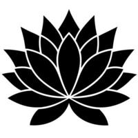 Simple Floral Motif Resembling a Blooming Lotus Minimalist Artistic Style vector