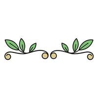 Decorative Floral Ornament with Artistic Botanical vector