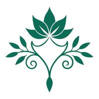 Sleek Symmetrical Floral Ornament Design with Intricate Decorative Patterns Elegant Artistic vector