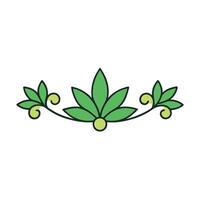Sleek Symmetrical Floral Ornament Design with Intricate Patterns for Elegant Artistic vector