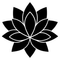 Simple Floral Motif Resembling a Blooming Lotus in a Minimalist Artistic vector