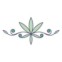 Sleek Symmetrical Floral Ornament Design with Intricate Decorative Patterns for Elegant Artistic vector