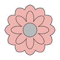 Simple Floral Ornament Design Elegant Botanical Element vector
