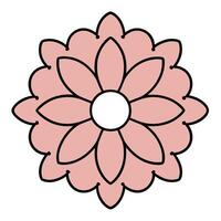 Simple Floral Ornament Design with Elegant Botanical Element vector