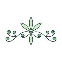 Sleek Symmetrical Floral Ornament Design with Intricate Decorative Patterns for Elegant vector