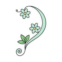 Intricate Floral Ornament with Swirling Curves vector