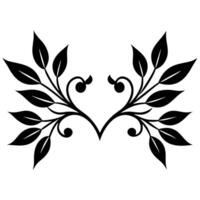 Decorative Floral Ornament with Artistic Botanical Design vector