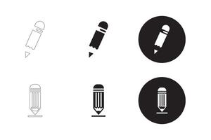 Minimalist Pencil Icons Collection vector
