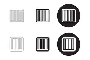 Flat and Outline Barcode Illustrations vector