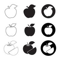 Apple Icon Set Whole and Sliced vector