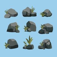 Rocks with Grass vector
