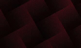 Red halftone square pixels pattern. artistic geometric dark background. vector