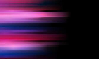 Abstract background horizontal speed motion light colorful stripe lines on black background. vector