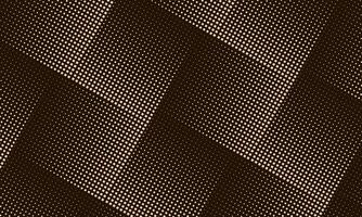 Yellow halftone square pixels pattern. retro geometric dark background. vector