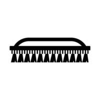 Cleaning Brush Silhouette. Black and White Icon Design Elements on Isolated White Background vector