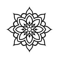 mandala pattern design in black and white vector