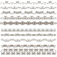 Set of decorative borders. Design elements for wedding invitations and greeting cards. vector