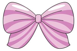 Bright Coral Pink Ribbon Bow with Soft and Clean Design vector