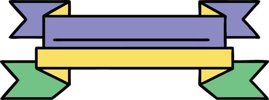 Clean Mint and Blue Ribbon with Thin, Precise Lines vector