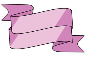 Clear Silver Ribbon with Soft Curves and Minimal Lines vector