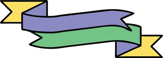 Bright Colored Ribbon with Smooth, Sharp Lines and Vibrant Hues vector