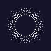 Circle of hundreds of stars galaxy illustrator logo design vector