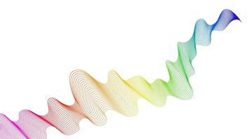 Abstract backdrop with colorful wave gradient lines on white background. Modern background, wave design vector